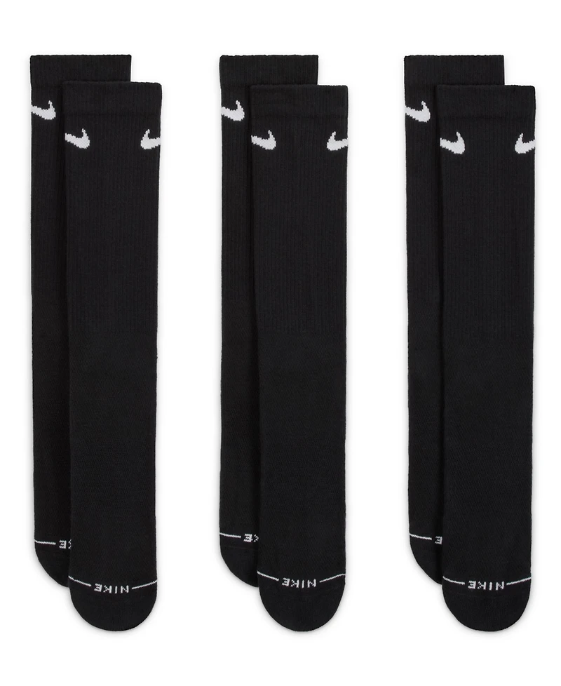 Nike Men's Everyday Elevated Crew Socks, 3-Pack