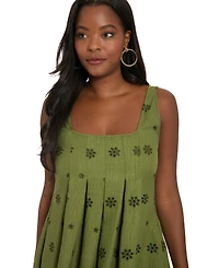 London Times Women's Square Neck Short Dress