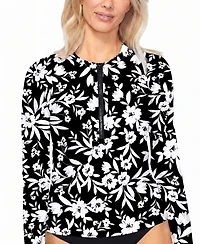 Island Escape Women's Half-Zip Rash Guard