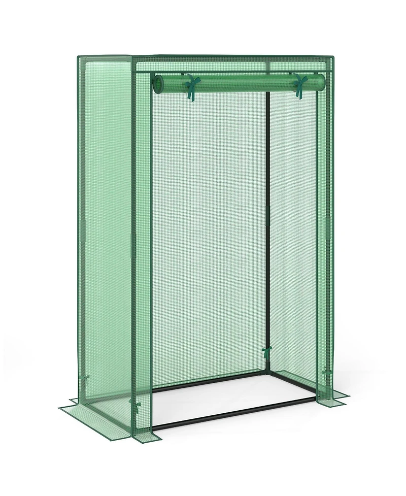 Sugift Portable Mini Greenhouse with Roll-Up Zippered Door