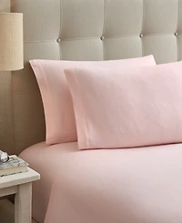 Laura Ashley Solid Cotton Flannel 4-Pc. Sheet Set