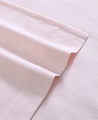 Laura Ashley Solid Cotton Flannel 4-Pc. Sheet Set