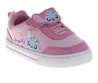 Disney Stitch Design Sneakers Girls Adorable Cute Alien Casual Style Easy On/Off Durable Tread