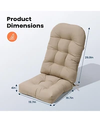 Pellebant Outdoor Adirondack Chair Cushion Rocking Cushions Thickened Patio Pad