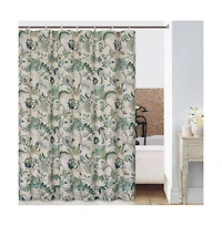 Ellis Curtain Brissac Classic Floral Design Buttonholes Shower Curtain