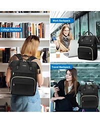 Lovevook Laptop Backpack Women, 15.6 Inch Work Backpack Woman for Teacher Nurse Bags, Computer College Backpack Purse