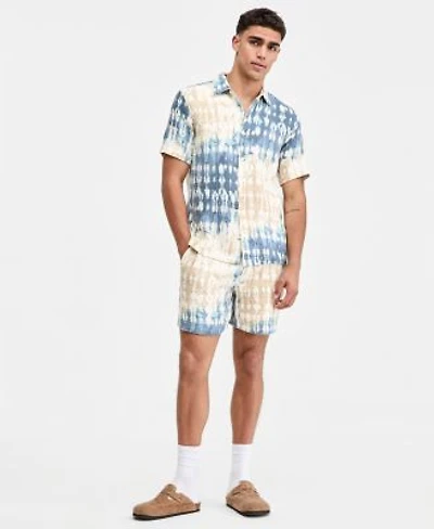 Sun Stone Mens Maverick Dye Effect Short Sleeve Shirt Shorts Macys Exclusive