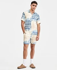 Sun Stone Mens Maverick Dye Effect Short Sleeve Shirt Shorts Macys Exclusive