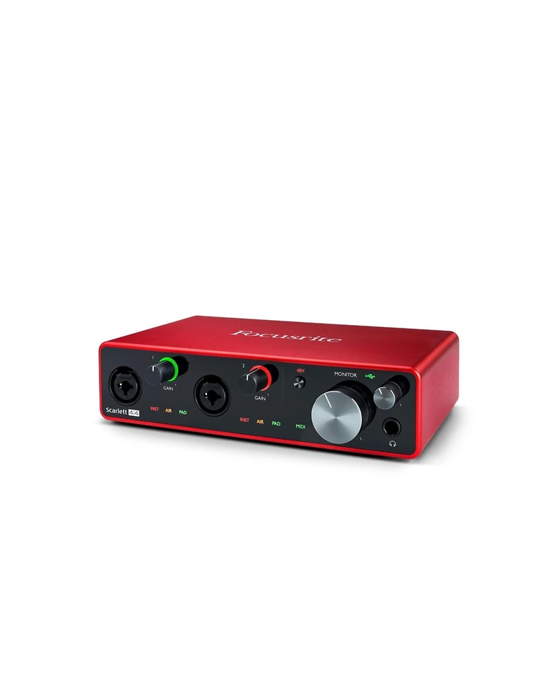 Focusrite Scarlett 4i4 4th-Gen Usb-c Audio Interface Studio Bundle - Mic, Headphones, Software and More