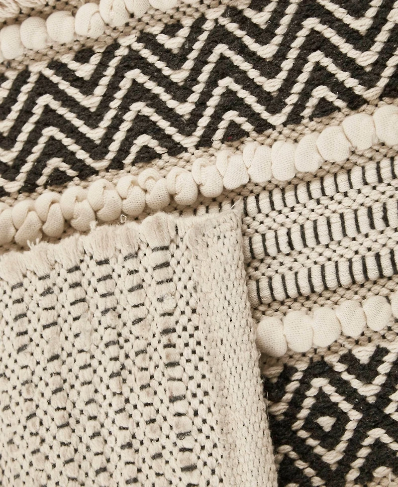 Ink+Ivy Asher Woven Texture Stripe Bath Rug, 20" x 32"