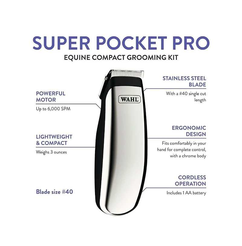 Wahl Professional Animal Equine Super Pocket Pro Trimmer