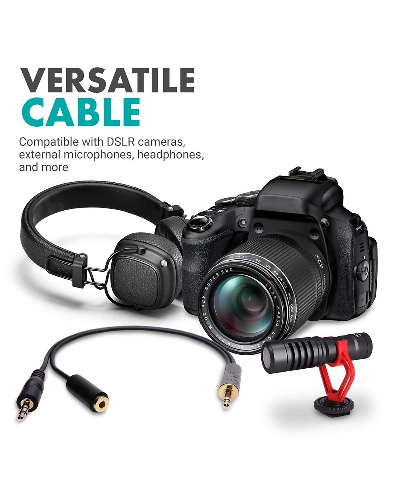 Movo Mv-RC300 Line to Microphone Attenuator Cable for DSLRs