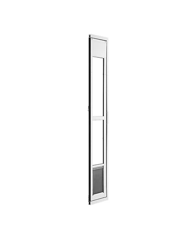 Cozito Dog Door for Sliding Glass Door Adjustable Height Medium Flap 180 Degree Swing, White