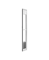 Cozito Dog Door for Sliding Glass Door Adjustable Height Medium Flap 180 Degree Swing, White