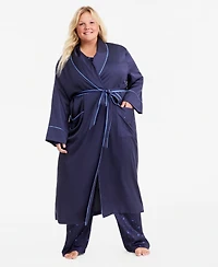 Disney | Macy's Plus Sorcerer's Apprentice Mickey Long-Sleeve Satin Wrap Robe, Exclusive
