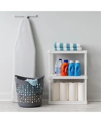Iris Usa 3-Tier Light Duty Plastic Shelf 150lb Capacity, Medium Modular Shelving Unit Storage Organizer