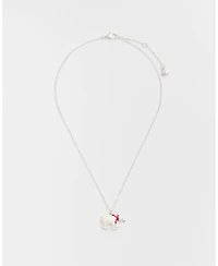 Fable England Cosy Polar Bear Silver-Plated Pendant Necklace