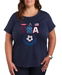 Hybrid Apparel Plus Usa Soccer Jersey Graphic T-Shirt