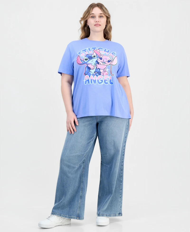 Disney Trendy Plus Stitch & Angel Graphic T-Shirt
