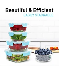 24 Piece Oven Safe Glass Storage Container Set with Lids