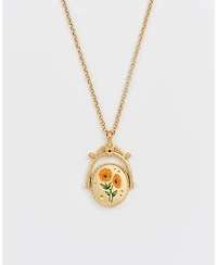 Fable England G Initial Gerbera Spinner Chain Necklace