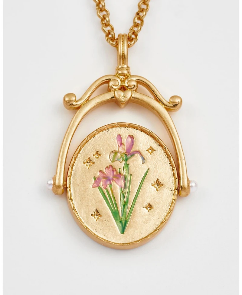 Fable England I Initial Iris Spinner Chain Necklace