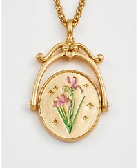 Fable England I Initial Iris Spinner Chain Necklace