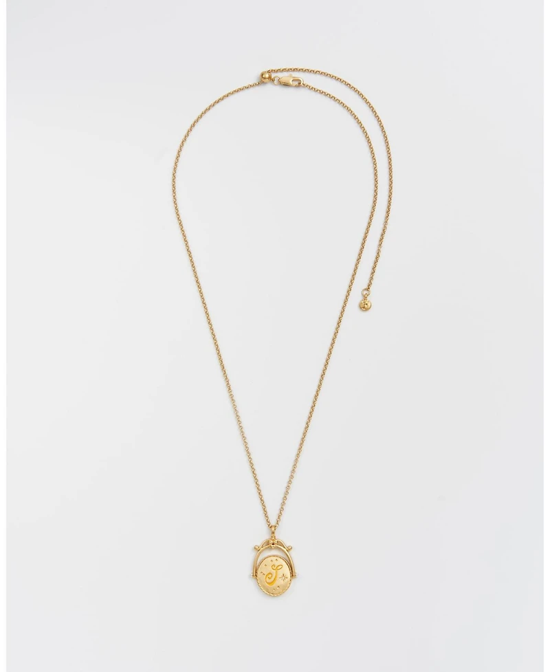 Fable England S Initial Sunflower Gold Spinner Chain Necklace