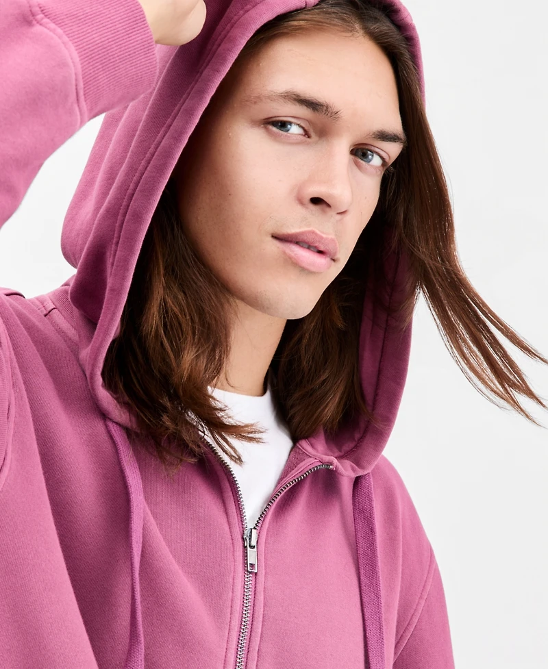 Sun + Stone Men's Explore Graphic Zipper Hooded Sweatshirt, Macy's Exclusive