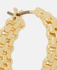 Lauren Ralph Gold-Tone 20mm Chain Hoop Earrings