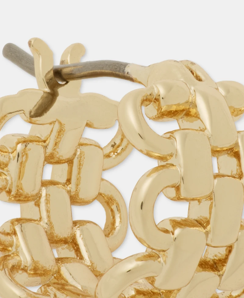 Lauren Ralph Gold-Tone 12mm Huggie Earrings