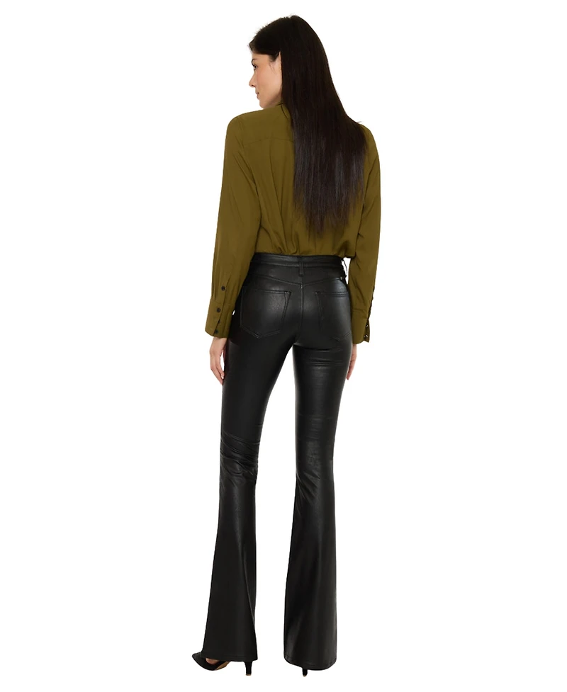 KanCan Women's Kiwi Mid Rise Flare Pants