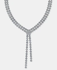 Givenchy Pave Double Row Lariat Necklace, 16" + 3" extender