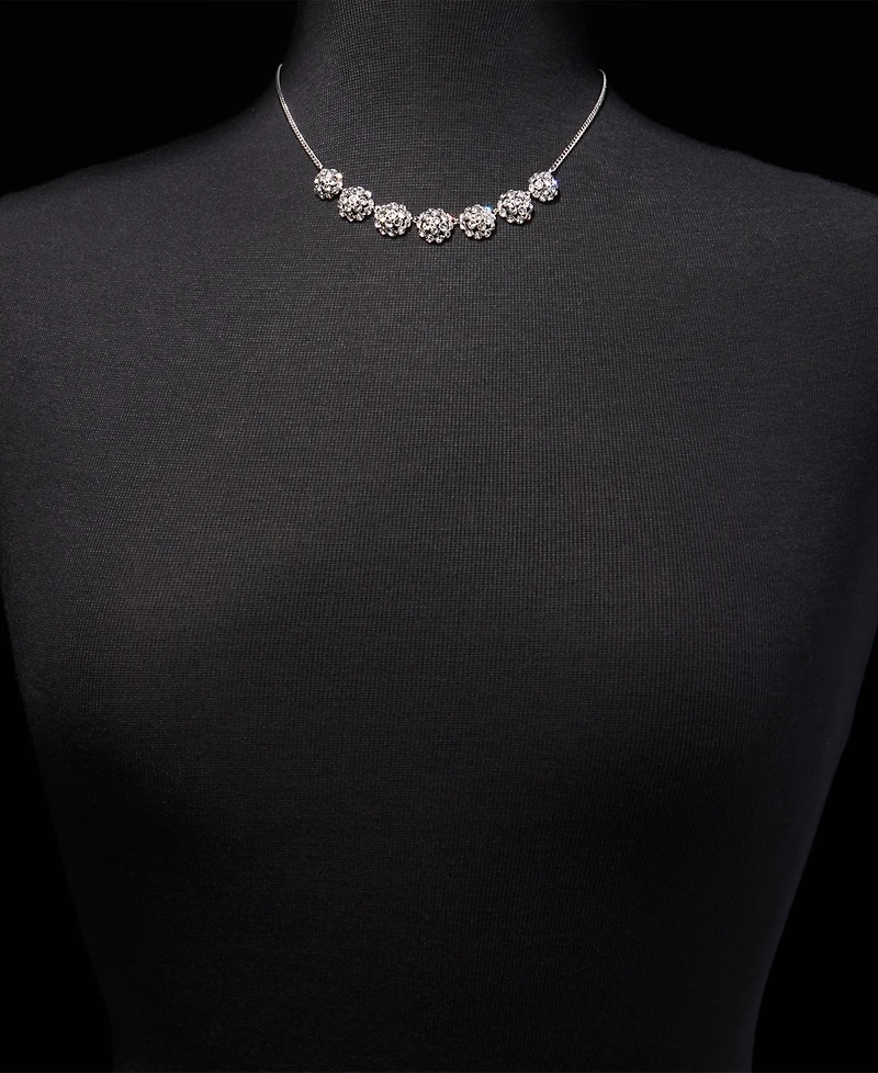 Givenchy Pave Cluster Statement Necklace, 16" + 3" extender