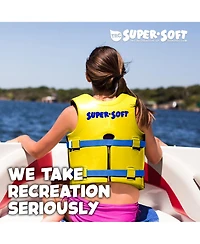 Trc Recreation Super Soft Child Life Jacket Swim Safety Vest, Medium, Yellow