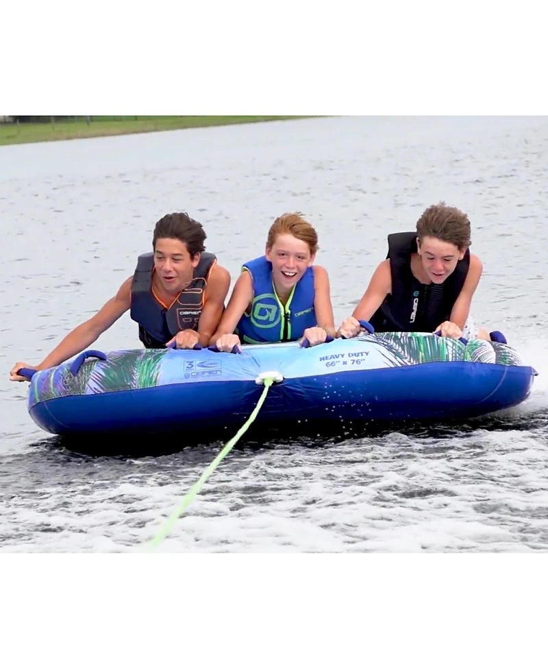 O'Brien Paradise 3 66 x 76 Inch 3 Person Towable Inflatable Deck Boat Inner Tube