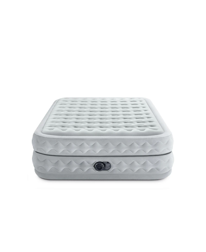 Intex 64489ED Dura Beam Supreme Air Flow Air Mattress with Built In Pump, Queen