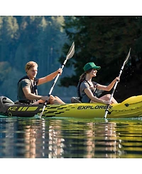 Intex 69629E 86" Lightweight Aluminum Double Oar Inflatable Kayak Paddle, Black