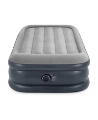 Intex Dura Beam Deluxe Pillow Raised Air Mattress Bed with Built In Pump