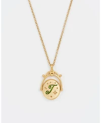 Fable England J Initial Jasmine Spinner Chain Necklace