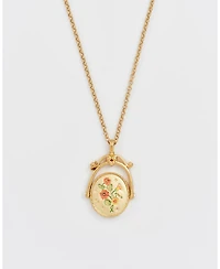 Fable England N Initial Nasturtium Gold Spinner Chain Necklace
