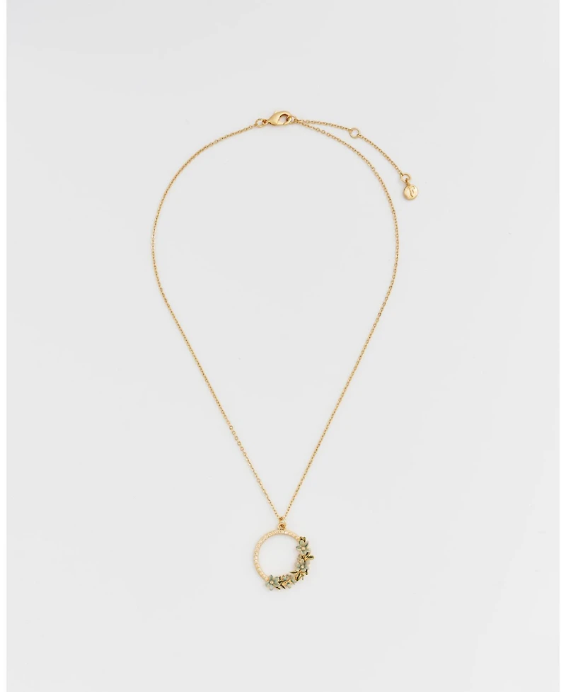 Fable England Gold Floral Wreath Necklace