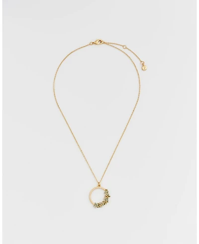 Fable England Gold Floral Wreath Necklace