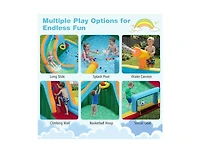 Slickblue Kids Water Slide Bounce House 6-in-1 with Climbing Wall and Pool