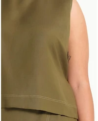 Estelle Plus Sonnet Linen Sleeveless Summer Tie-back Top