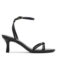 Madden Girl Women's Red Strappy Knot Stiletto Heel Dress Sandals