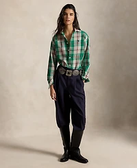Polo Ralph Lauren Women's Cotton Twill Woven Collared Shirt