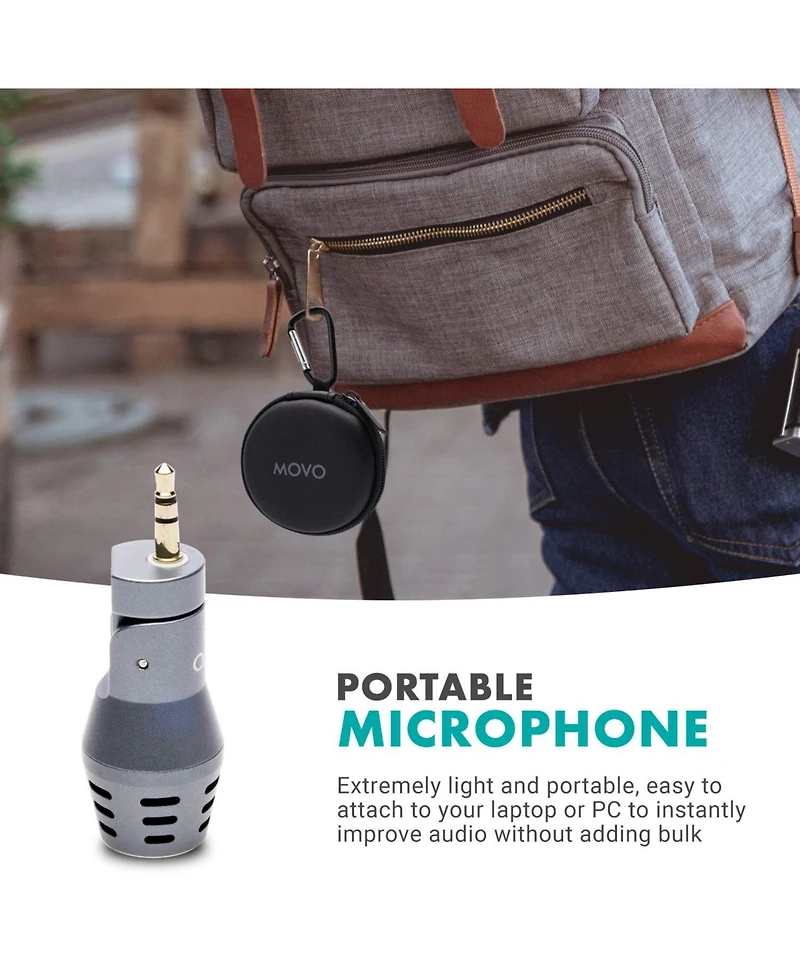 Movo DOM2-usb Mini Omnidirectional Usb Computer Microphone for Pc and Mac