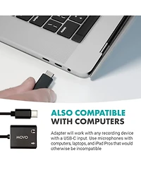 Movo Usbc-AC2 Trs Mic. to Usb-c Stereo Audio Sound Card