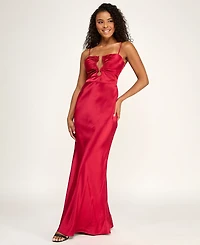 Seni & Cade Juniors' Open-Front Sleeveless Ball Gown